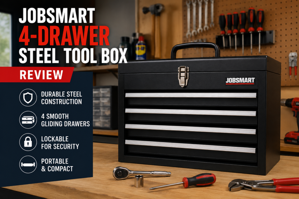 JobSmart 4-Drawer Steel Tool Box Review: Is This Budget Steel Storage Worth It? JobSmart 4-Drawer Steel Tool Box