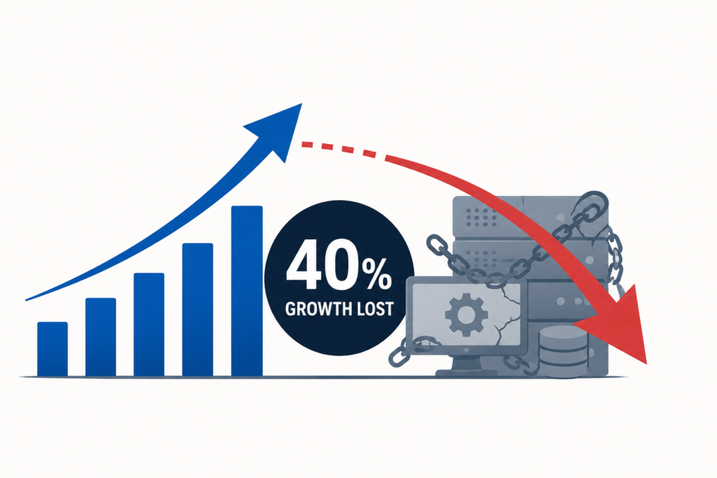 The 40% Problem: How Much of Enterprise Growth Gets Lost to Old Systems Enterprise Growth
