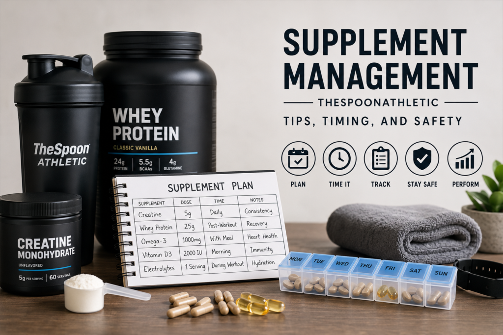 Supplement Management TheSpoonAthletic – Tips, Timing, and Safety Supplement Management TheSpoonAthletic