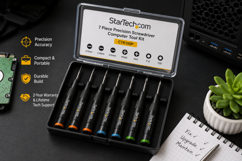 StarTech.com 7 Piece Precision Screwdriver Computer Tool Kit: A Practical Look at the CTK100P StarTech.com 7 Piece Precision Screwdriver Computer Tool Kit